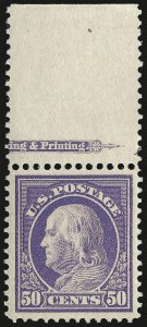 Sale 975, Lot 1843, 1912-14 Washington-Franklin Issue (Scott 405-423)