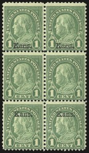 Sale 975, Lot 2039, Kans.-Nebr. Overprints (Scott 659-678)