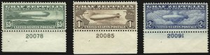 Sale 975, Lot 2111, Air Post Graf Zeppelin Issue (Scott C13-C15)