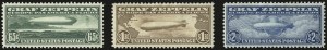 Sale 975, Lot 2114, Air Post Graf Zeppelin Issue (Scott C13-C15)