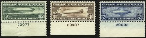 Sale 975, Lot 2118, Air Post Graf Zeppelin Issue (Scott C13-C15)