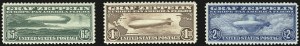 Sale 975, Lot 2119, Air Post Graf Zeppelin Issue (Scott C13-C15)