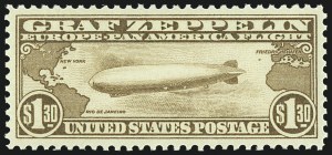 Sale Number 975, Lot Number 2128, Air Post Graf Zeppelin Issue (Scott C13-C15)