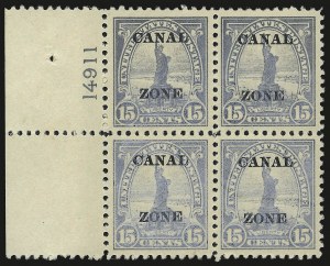 Sale 975, Lot 2325, Canal Zone