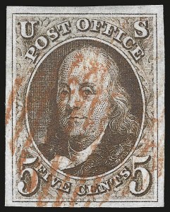 Sale 976, Lot 1050, 1847 Issue (Scott 1-2)