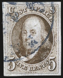 Sale 976, Lot 1052, 1847 Issue (Scott 1-2)