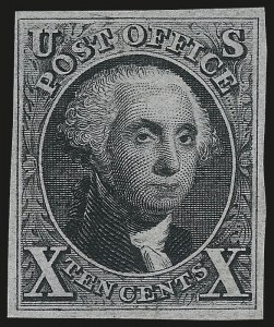 Sale 976, Lot 1085, 1875 Reproduction of 1847 Issue (Scott 3-4)