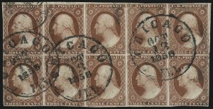 Sale 976, Lot 1154, 1c-3c 1851-56 Issue (Scott 5-11)
