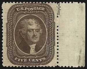 Sale 976, Lot 1235, 5c 1857-60 Issue (Scott 27-30A)