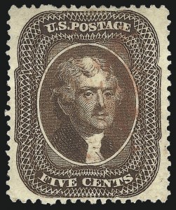 Sale 976, Lot 1237, 5c 1857-60 Issue (Scott 27-30A)