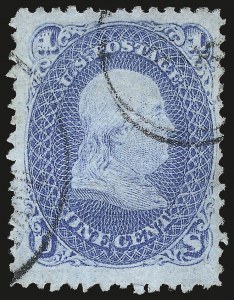Sale 976, Lot 1397, 1867-68 Grilled Issue (E Grill - Scott 86-91)