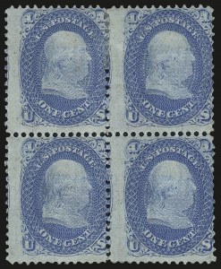Sale 976, Lot 1407, 1867-68 Grilled Issue (F Grill - Scott 92-101)