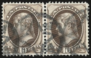 Sale 976, Lot 1554, 1870-71 National Bank Note Co. Ungrilled Issue (Scott 145-155)