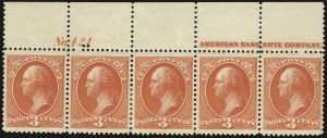 Sale 976, Lot 1631, 1881-87 American Bank Note Co. Issues (Scott 205-218)