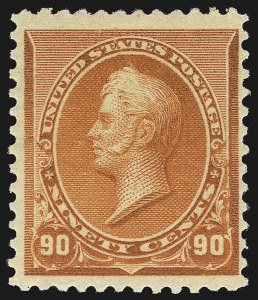 Sale 976, Lot 1663, 1890-93 Issue (Scott 219-229), 90c Orange (229) Sale 976, Lot 1663, 1890-93 Issue (Scott 219-229)