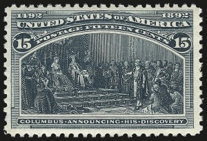 Sale 976, Lot 1686, 1893 Columbian Issue (10c thru $1.00, Scott 237-241)