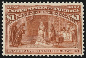 Sale 976, Lot 1696, 1893 Columbian Issue (10c thru $1.00, Scott 237-241)