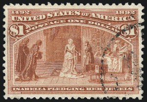 Sale Number 976, Lot Number 1700, 1893 Columbian Issue (10c thru $1.00, Scott 237-241)