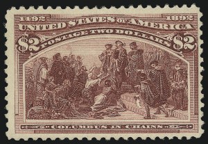 Sale 976, Lot 1703, 1893 Columbian Issue ($2.00 thru $5.00, Scott 242-245)