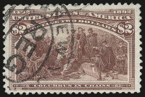 Sale 976, Lot 1706, 1893 Columbian Issue ($2.00 thru $5.00, Scott 242-245)
