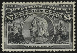 Sale 976, Lot 1724, 1893 Columbian Issue ($2.00 thru $5.00, Scott 242-245)