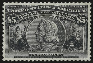 Sale 976, Lot 1725, 1893 Columbian Issue ($2.00 thru $5.00, Scott 242-245)