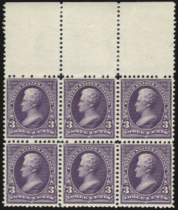 Sale 976, Lot 1764, 1895 Watermarked Bureau Issue (Scott 264-278), 3c Purple (268) Sale 976, Lot 1764, 1895 Watermarked Bureau Issue (Scott 264-278)
