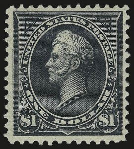 Sale 976, Lot 1785, 1895 Watermarked Bureau Issue (Scott 264-278), $1.00 Black, Ty. I (276) Sale 976, Lot 1785, 1895 Watermarked Bureau Issue (Scott 264-278)