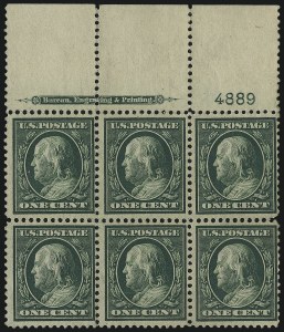 Sale 976, Lot 1939, 1909 Bluish Paper Issue (Scott 357-366)
