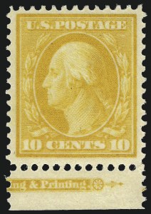 Sale 976, Lot 1966, 1910-13 Washington-Franklin Issue (Scott 374-396)