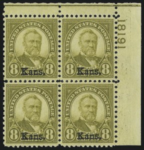 Sale 976, Lot 2195, Kans.-Nebr. Overprints (Scott 659-678)