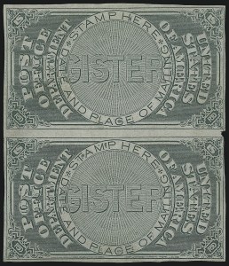 Sale 976, Lot 2591, The Martin Richardson Gold Medal Collection of U.S. Post Office Seals (1872 Registry Seals)