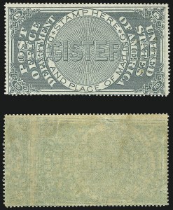 Sale 976, Lot 2594, The Martin Richardson Gold Medal Collection of U.S. Post Office Seals (1872 Registry Seals)