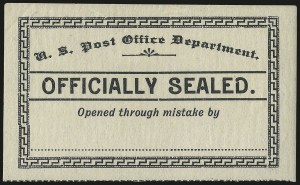 Sale 976, Lot 2636, The Martin Richardson Gold Medal Collection of U.S. Post Office Seals (Typeset Seals)