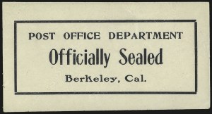 Sale 976, Lot 2643, The Martin Richardson Gold Medal Collection of U.S. Post Office Seals (Typeset Seals)