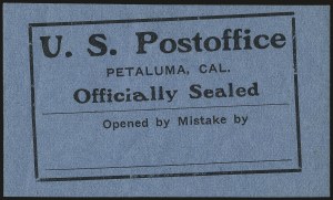 Sale 976, Lot 2644, The Martin Richardson Gold Medal Collection of U.S. Post Office Seals (Typeset Seals)