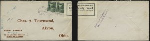 Sale 976, Lot 2675, The Martin Richardson Gold Medal Collection of U.S. Post Office Seals (Typeset Seals on Cover)