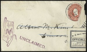 Sale 976, Lot 2676, The Martin Richardson Gold Medal Collection of U.S. Post Office Seals (Typeset Seals on Cover)