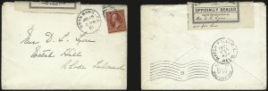 Sale 976, Lot 2678, The Martin Richardson Gold Medal Collection of U.S. Post Office Seals (Typeset Seals on Cover)