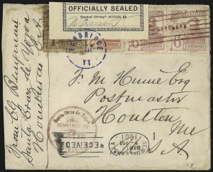 Sale 976, Lot 2681, The Martin Richardson Gold Medal Collection of U.S. Post Office Seals (Typeset Seals on Cover)