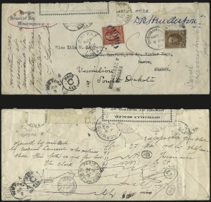 Sale 976, Lot 2688, The Martin Richardson Gold Medal Collection of U.S. Post Office Seals (Typeset Seals on Cover)