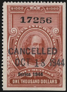 Sale 978, Lot 1179, Revenues