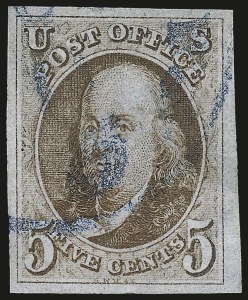 Sale 982, Lot 5008, 1847 Issue (Scott 1-2)
