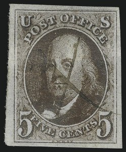 Sale 982, Lot 5015, 1847 Issue (Scott 1-2)