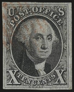 Sale 982, Lot 5021, 1847 Issue (Scott 1-2), 10c Black (2) Sale 982, Lot 5021, 1847 Issue (Scott 1-2)