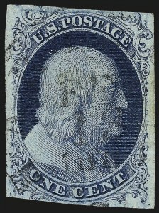 Sale 982, Lot 5038, 1c-3c 1851-56 Issue (Scott 5-11)