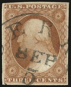 Sale 982, Lot 5052, 1c-3c 1851-56 Issue (Scott 5-11)