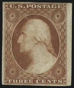Sale 982, Lot 5053, 1c-3c 1851-56 Issue (Scott 5-11)