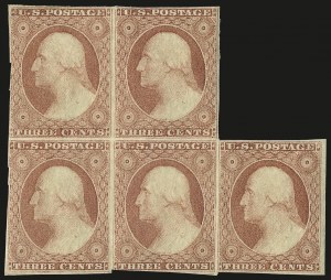 Sale 982, Lot 5062, 1c-3c 1851-56 Issue (Scott 5-11)