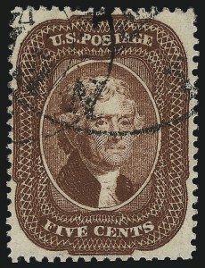 Sale 982, Lot 5130, 5c 1857-60 Issue (Scott 27-30A)